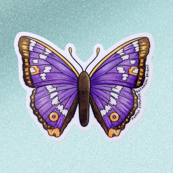 3 for $15 - Purple Emperor Butterfly Sticker - Waterproof Vinyl Nature Decal - Picture 6 of 6